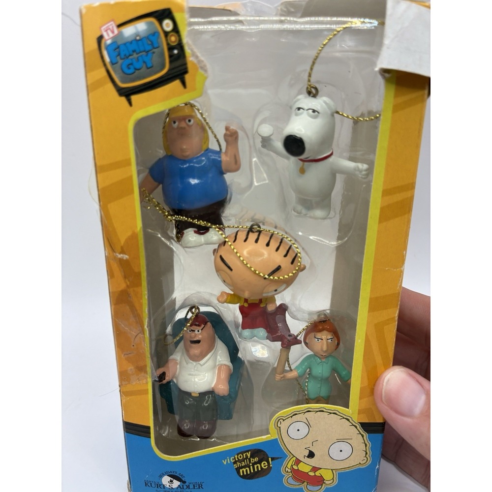 Vintage Lot Of 5 Family Guy Stewie Peter Griffin Christmas Ornament 2005